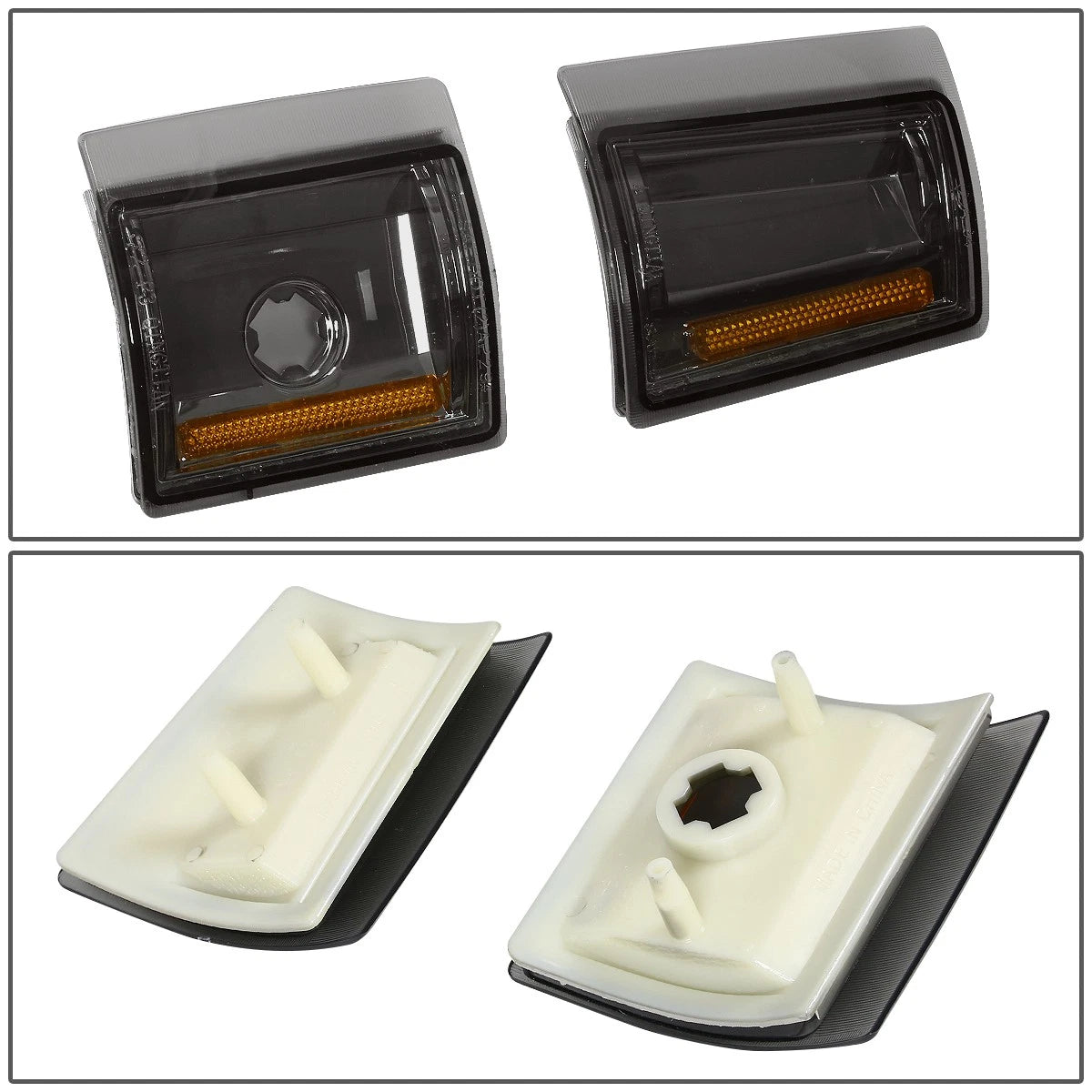 Smoked Headlights + Amber Corner Lamps for GMC C10 C/K Pickup (1994–2000)