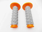 Orange Grey Diamond Handlebar Grip Set for Suzuki RMX250
