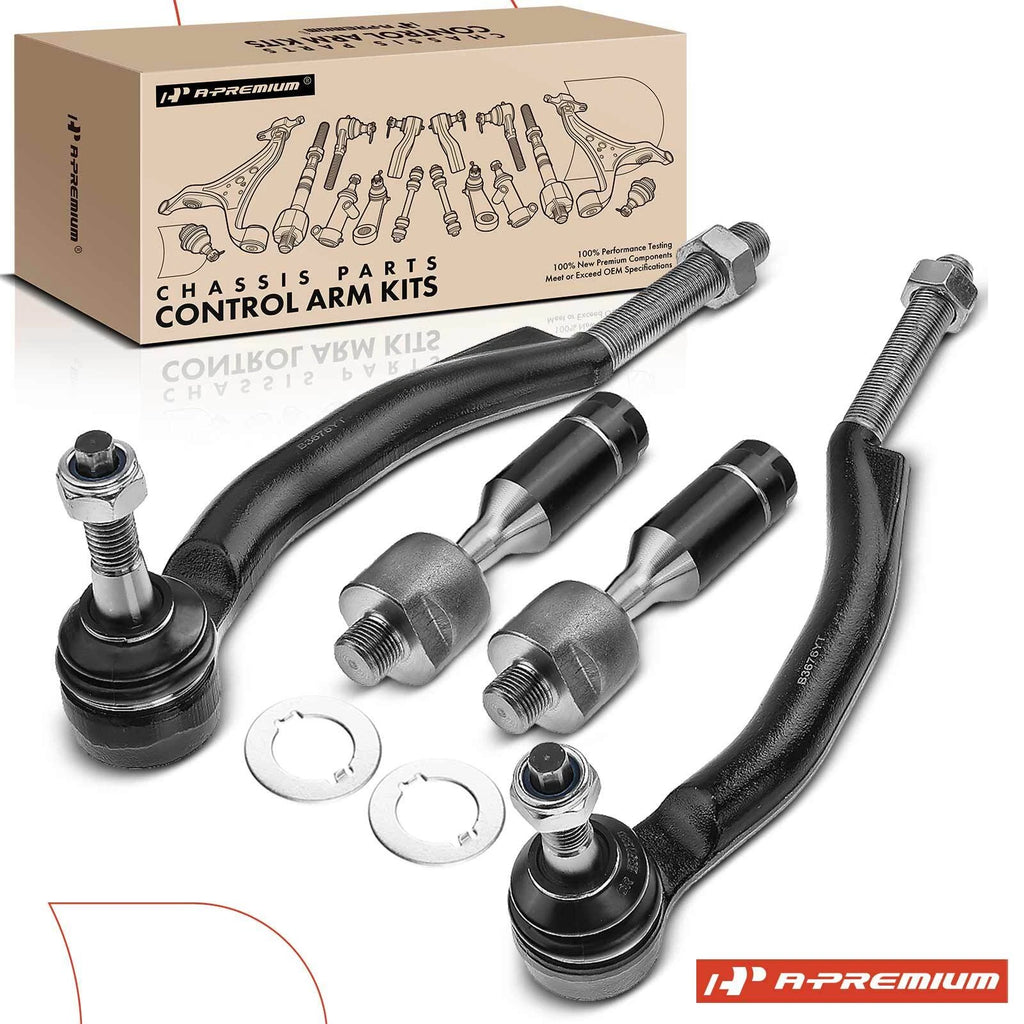 Set of 4 Inner & Outer Tie Rods for Chevy Trailblazer (2002–2009)