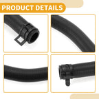 Radiator Hose for Ford Focus C-Max (2003–2007) No. 4M5G8A582AE Rubber Black
