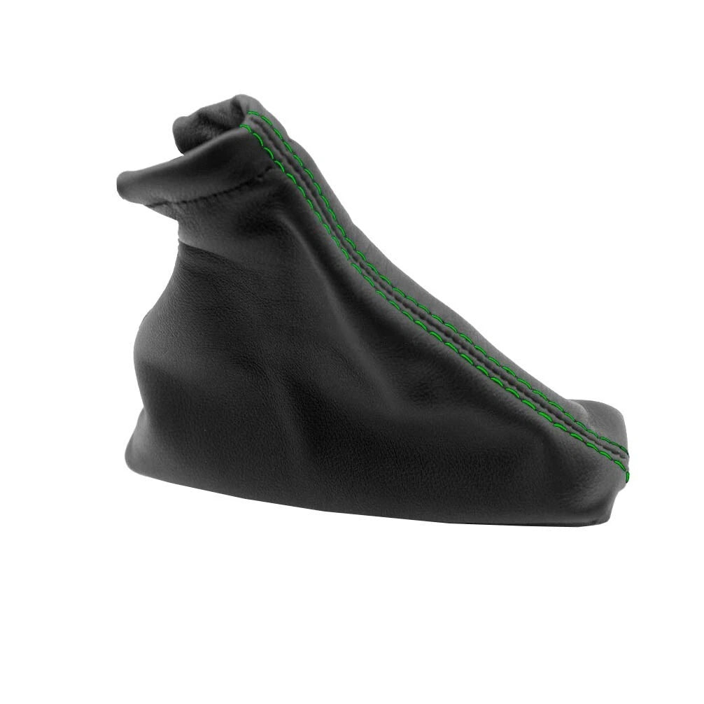 E Brake Boot Cover for Nissan Frontier (2005–2019) Green Stitch PVC Leather