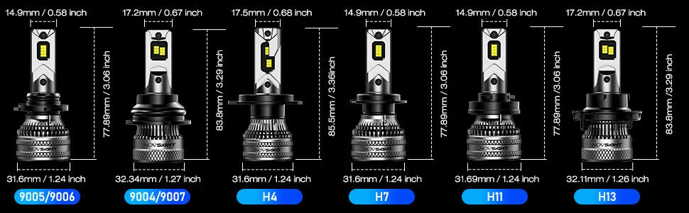 2X NOVSIGHT 9005 HB3 LED Headlight Bulbs Kit for