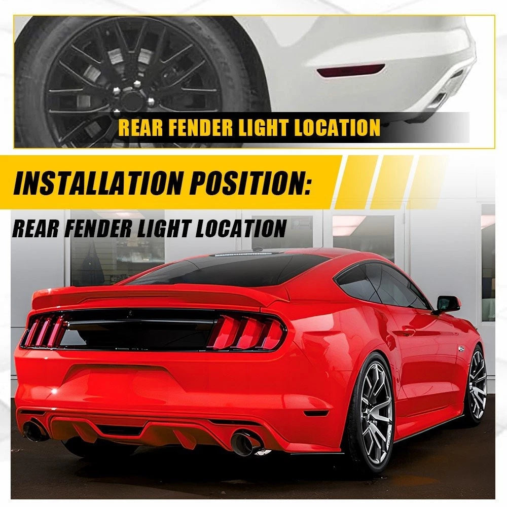 Blackout Side Marker Lights Vinyl Tint Film for Ford Mustang (2015–2019)