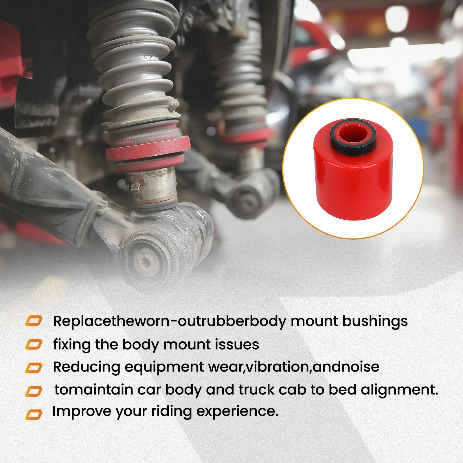 Polyurethane Body Cab Mount Bushing Set for Ford F150 F250 F350 (1980–1998) 4.4123R