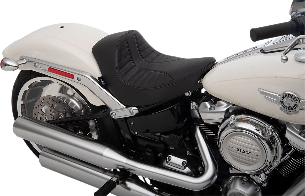 EZ-Solo Seat for Harley FLFB/S (2018–2025) - Scorpion Stitch - Vinyl