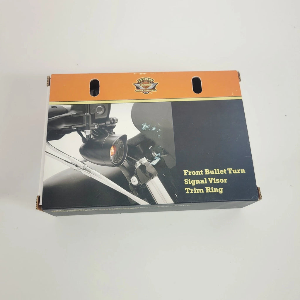 Front Bullet Turn Signal Trim Rings for Harley-Davidson (2009) - Black, Smoked Lens, 73342-09