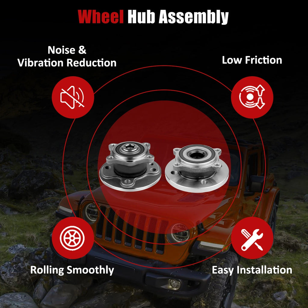 Set of 4 Wheel Hub Bearing Assemblies for Mini Cooper (2007–2014)