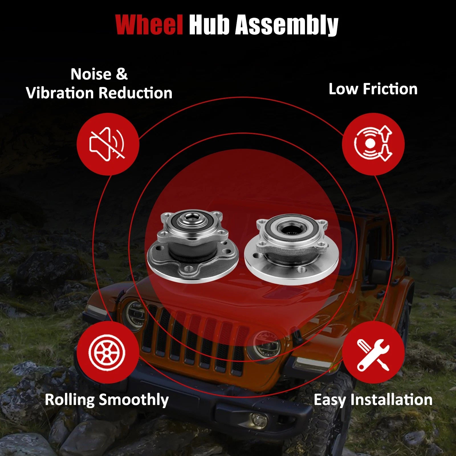 Set of 4 Wheel Hub Bearing Assemblies for Mini Cooper (2007–2014)