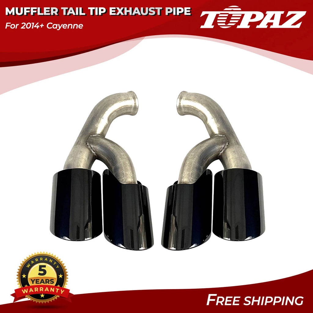 Stainless Steel Muffler Tail Tip Exhaust Pipe for Porsche Cayenne (2015–2023)
