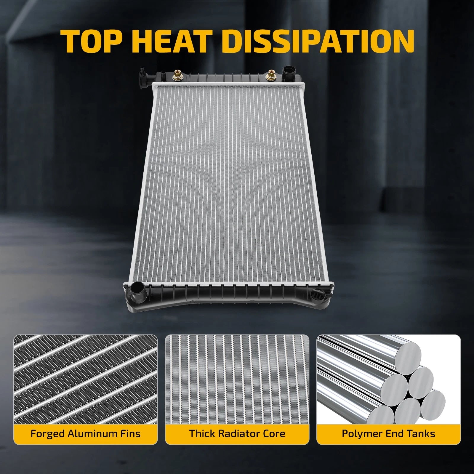 Aluminum Radiator for Chevrolet C2500 K2500 GMC C1500 (1988–1998)