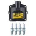 Set of 4 Bosch Ignition Coils & NGK Spark Plugs for VW Golf Jetta Passat (1980)