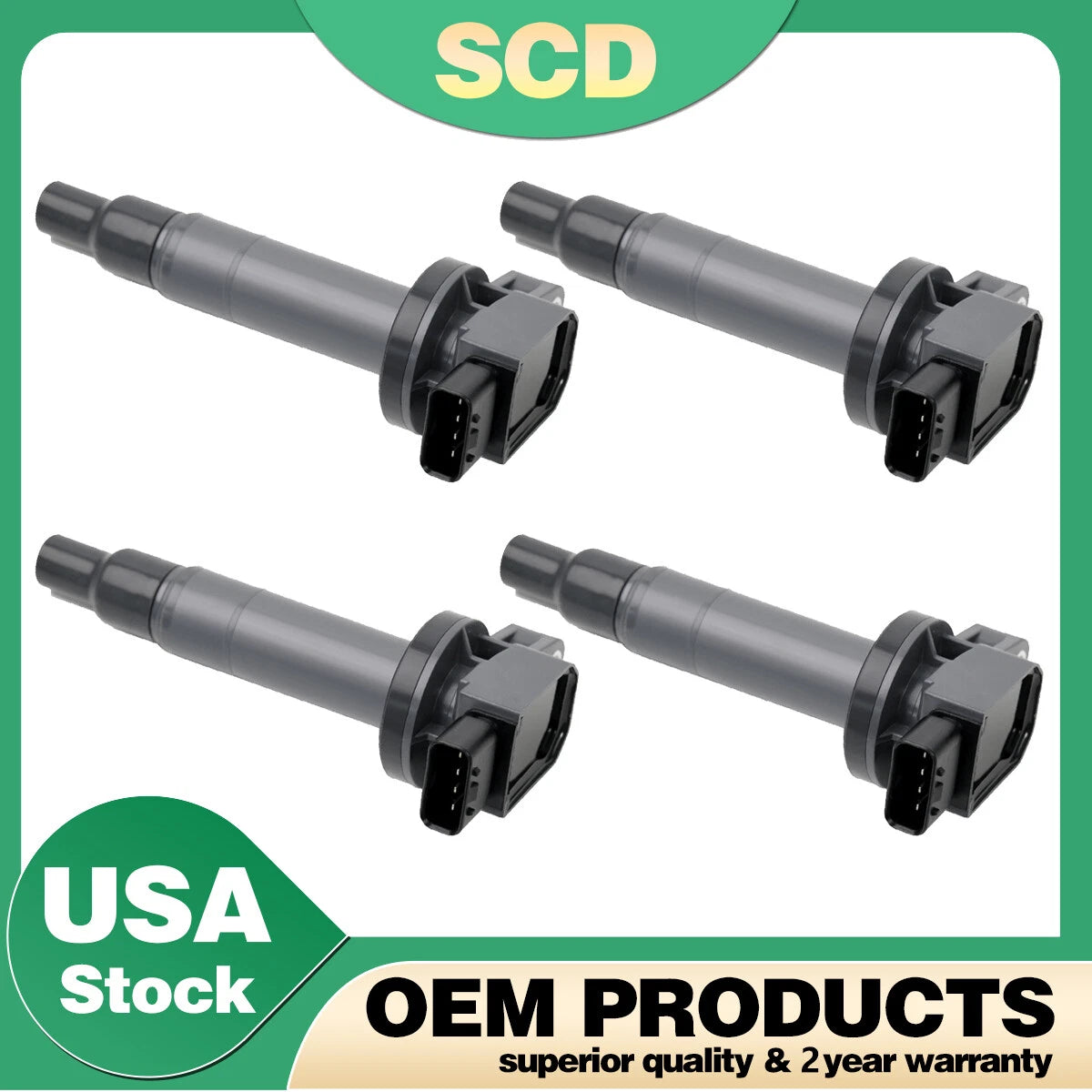 Set of 4 Ignition Coils for Toyota Echo Yaris Scion xA xB (2000–2017) UF316