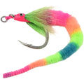 Fishing Hook Glow in Dark with Colorful Tail and 3D Eye Feature