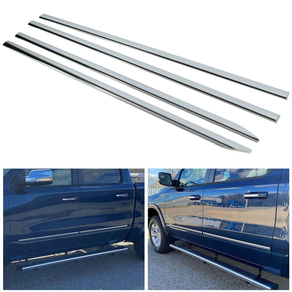 Chrome Body Side Molding Trim for Dodge Ram 1500 (2019–2025)