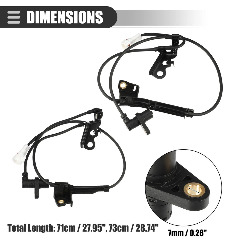 Set of 2 ABS Wheel Speed Sensors for Toyota Corolla (No. 8954312070)