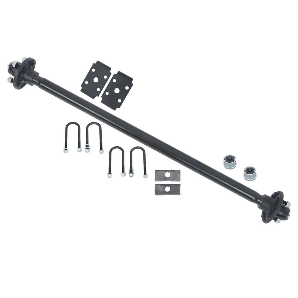 Utility Boat Trailer Axle 2000lbs 44" Hub Face 4 Lug Hubs