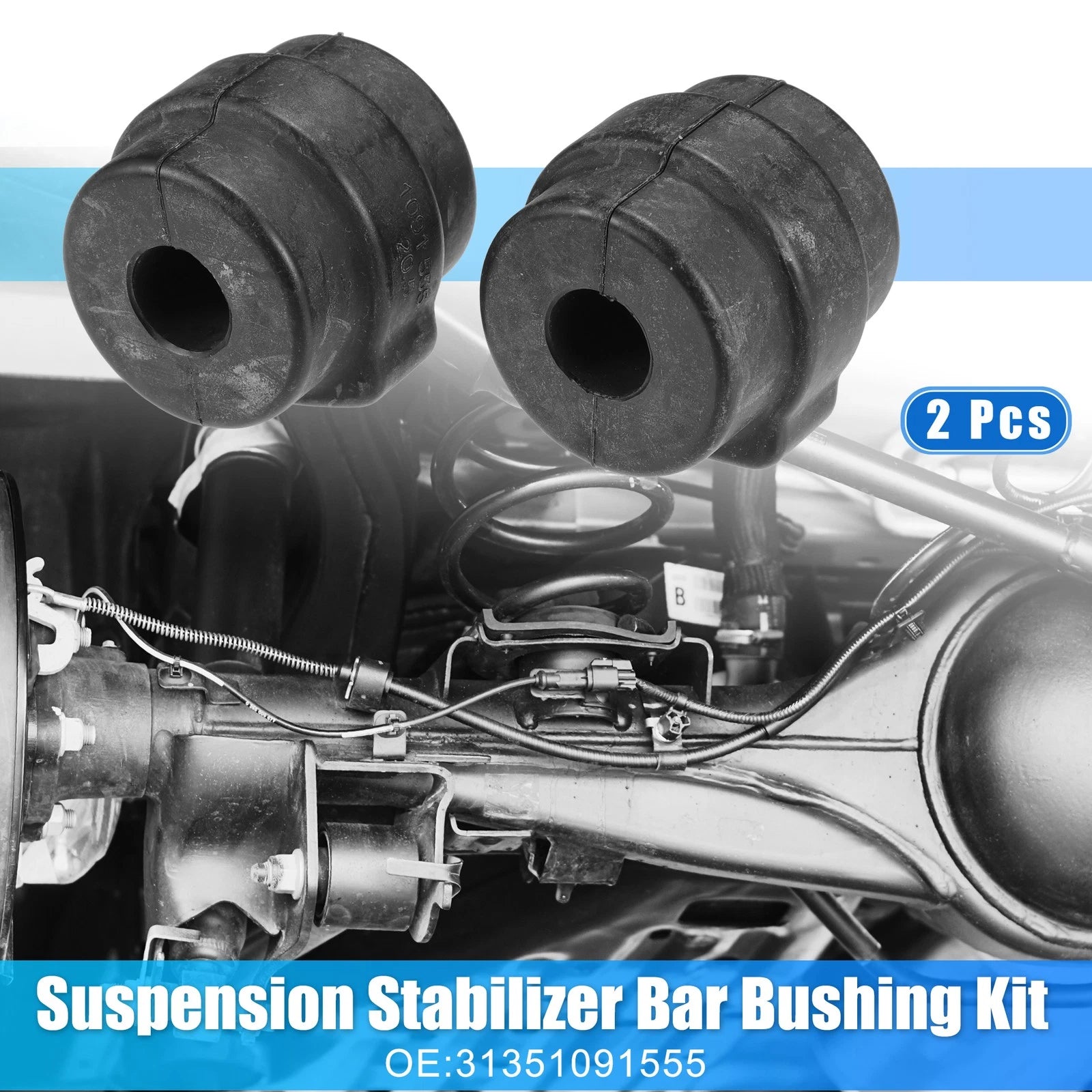 2X Suspension Stabilizer Bar Bushings No. 31351091555 for BMW 740i (1993–2001)