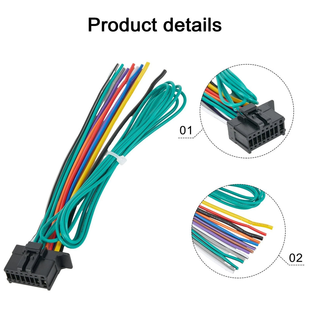 16 Pin Car Radio Wire Harness for Pioneer DEH (Compatible Models)