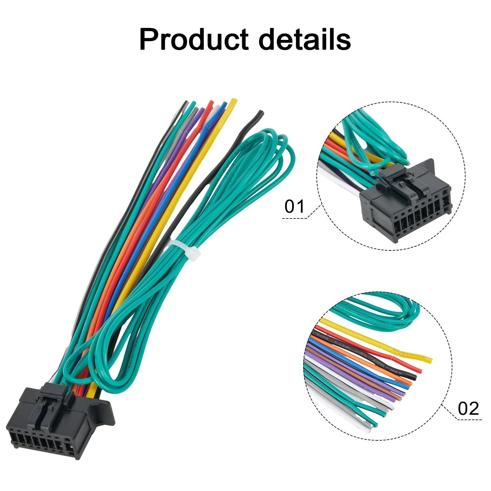 16 Pin Car Radio Wire Harness for Pioneer DEH (Compatible Models)