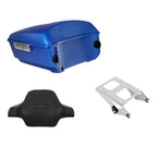 Trunk Backrest Pad Mount Rack for Harley Touring (2014–2026) Electric Blue