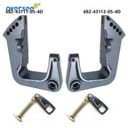 Clamp Bracket Set 682-43111-05-4D, 682-43112-05-4D for Yamaha 2T 9.9 15HP (1990–1999)