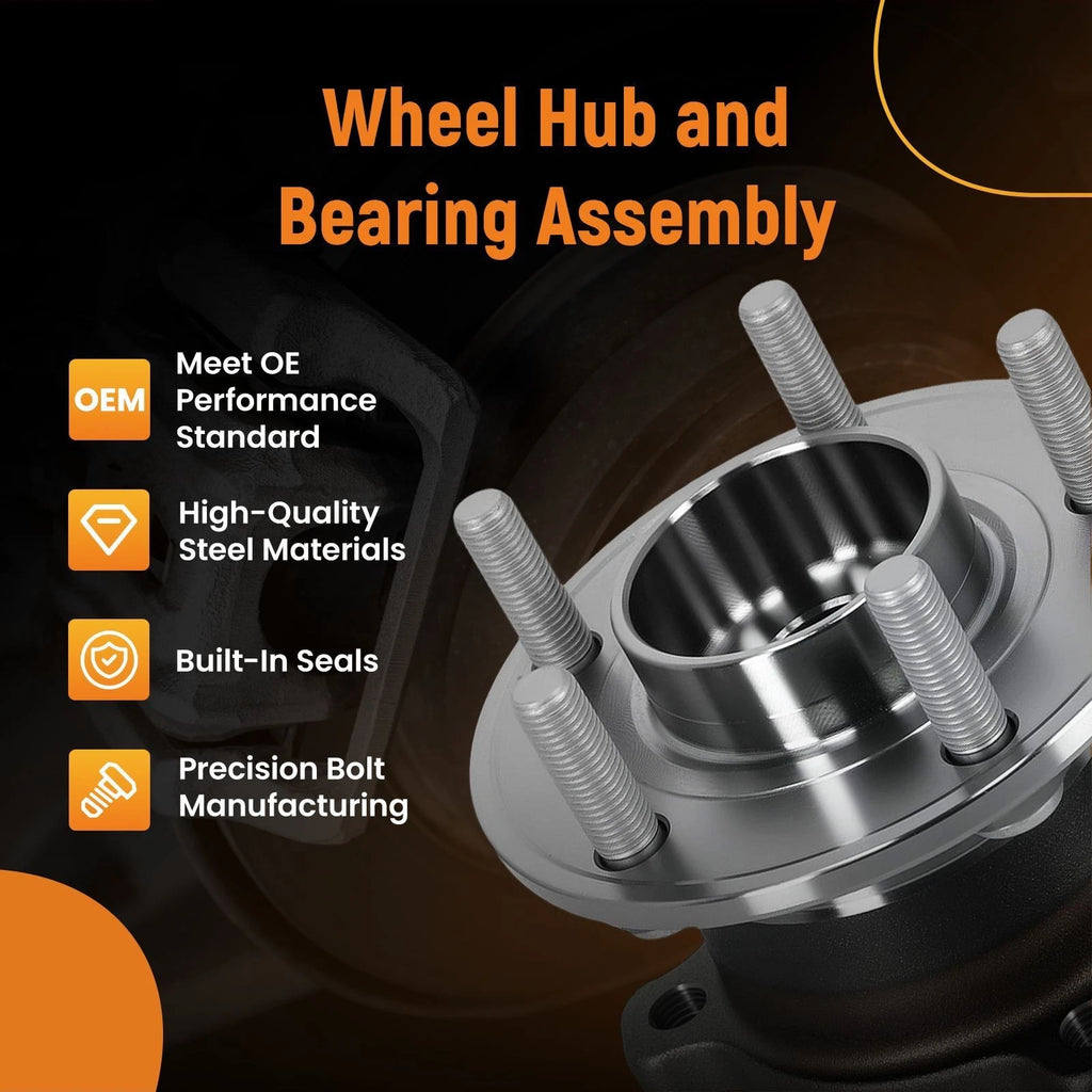 2pc Rear Wheel Bearing Hub for Ford Escape AWD (2001–2012) 512500 BR930952