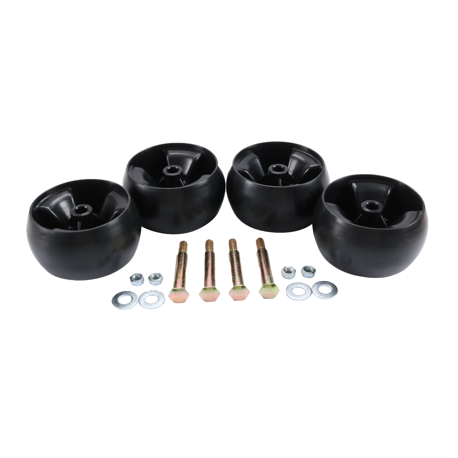Set of 4 Deck Roller Wheels for Lawn Tractors (5in Diameter)