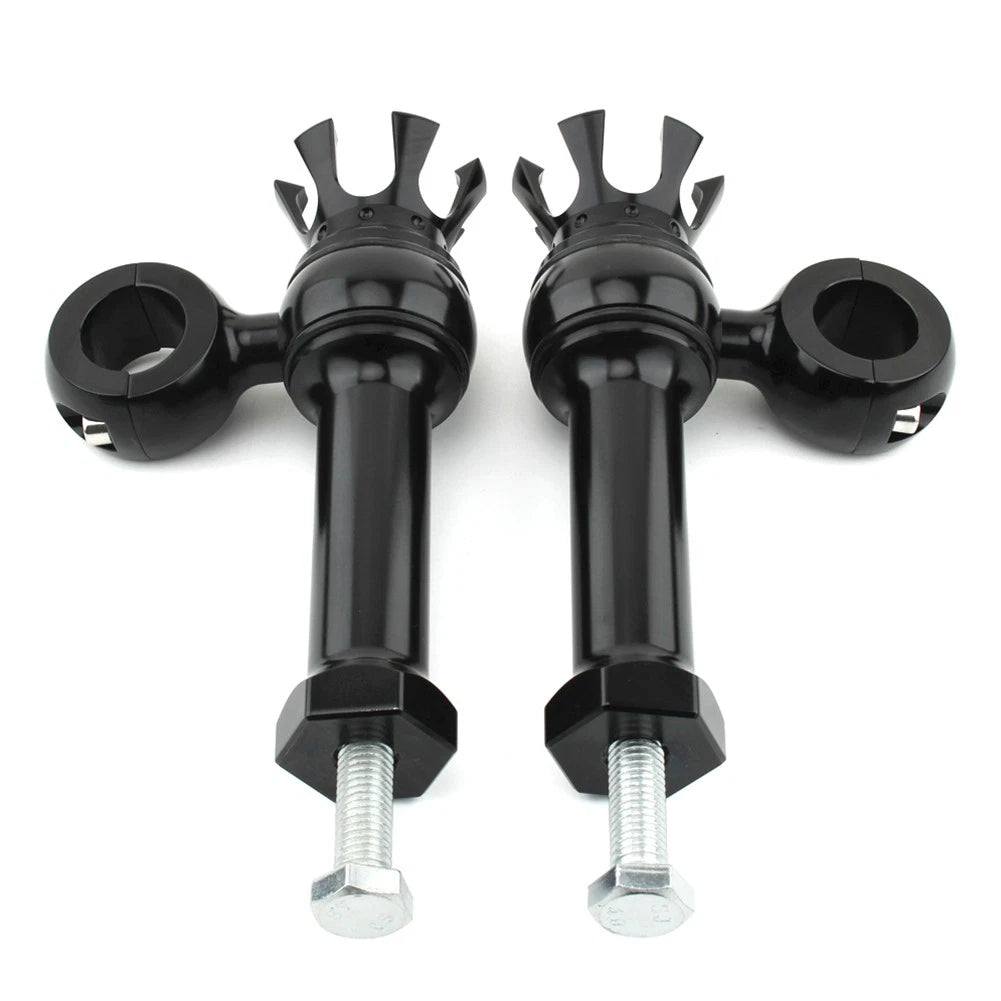 1" Black Handlebar Mount Clamps Risers for Harley Dyna Softail Breakout (2013–2023)