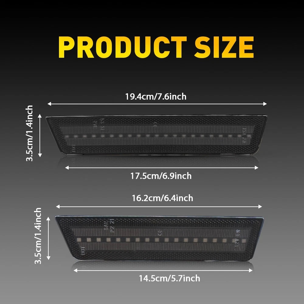 Set of 4 RGB LED Side Markers for Dodge Challenger (2008–2014)