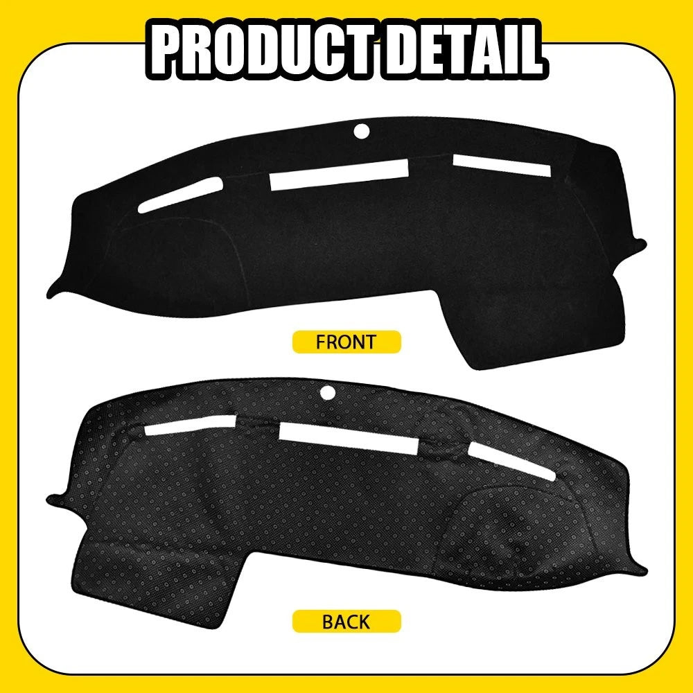 Dashboard Dash Mat Cover Pad for Dodge Ram 1500 2500 (2010–2018) Non-Slip Black