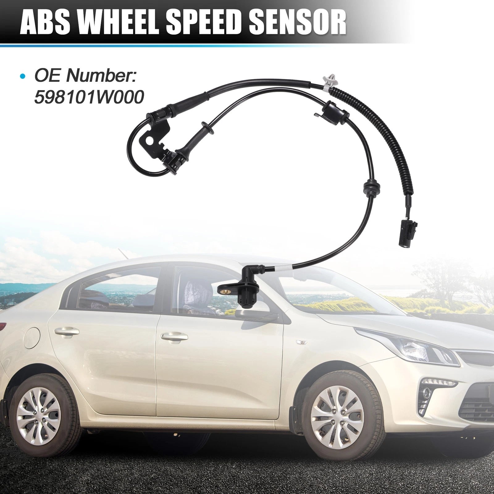 Front Left ABS Wheel Speed Sensor for Kia Rio (2011–2022) No. 598101W000