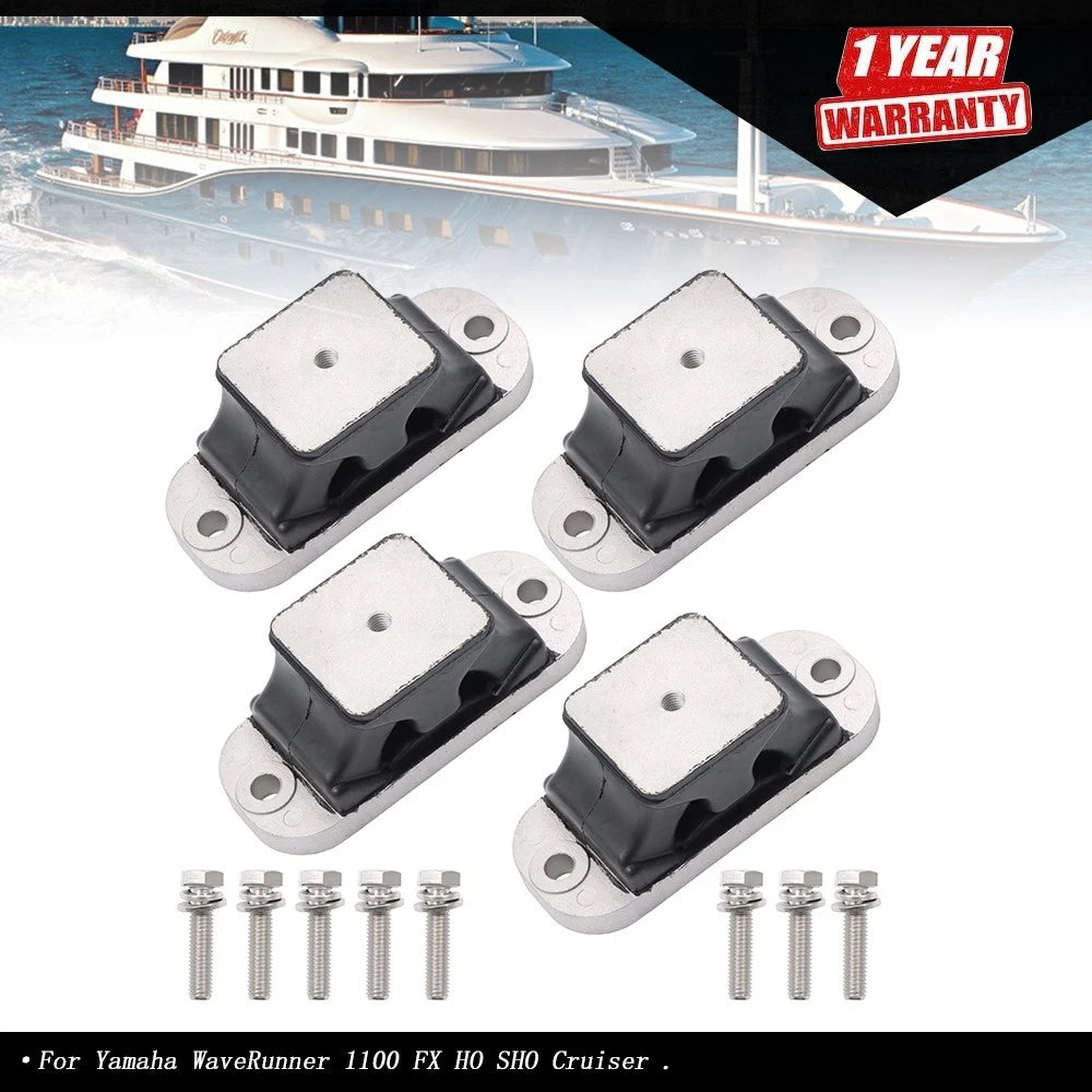 Set of 4 Engine Motor Mounts for Yamaha WaveRunner 1100 (1996–2007)