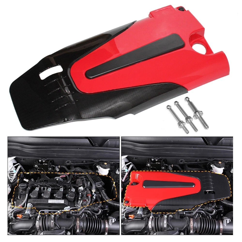 Carbon Style Engine Cover for Honda Civic Accord (2016–2021) 1.5T