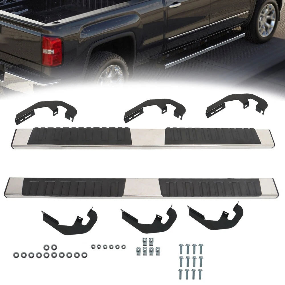 6" Running Boards Side Step for GMC Sierra Silverado (2007–2018)