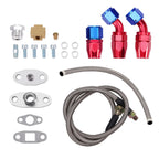 Turbocharger Oil Drain Return Line Kit for T3 T4 T04E (Complete)