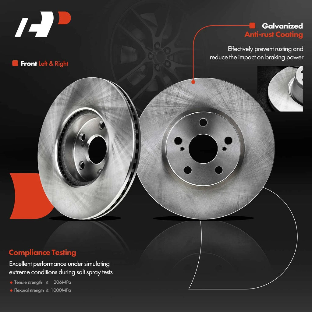 Front & Rear Disc Brake Rotor and Ceramic Pad for Toyota Corolla (2011–2018)