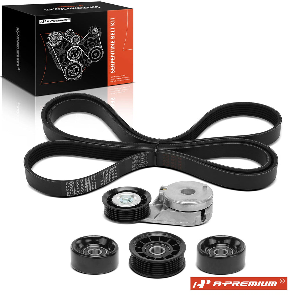 Set of 4 Serpentine Belt Drive Components for Chevy Equinox (2006–2009)