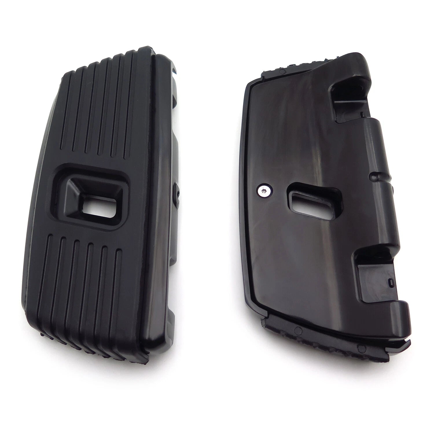 Hana Square Passenger Footboard Black for Harley Dyna/Softail (2006–2019)