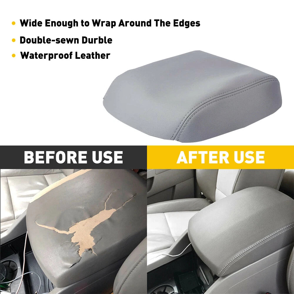 Leather Center Console Lid Armrest Cover Kit for Honda Pilot (2009–2015)