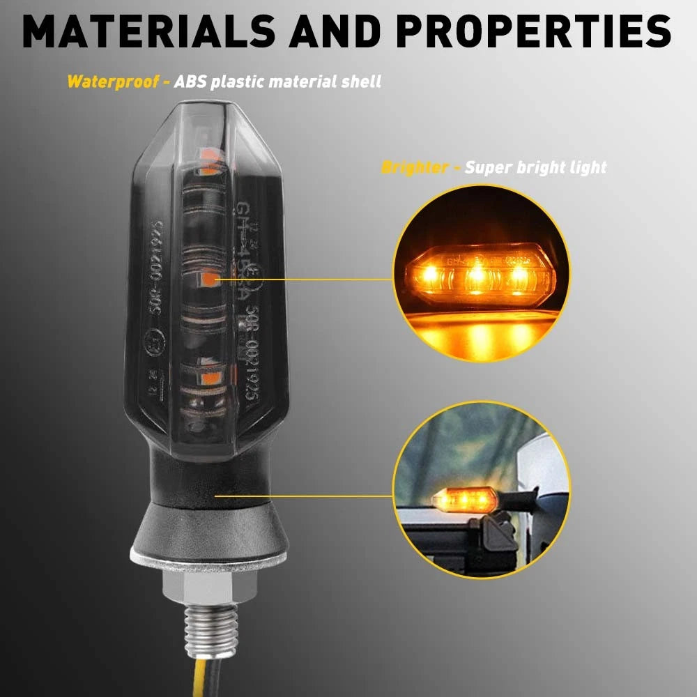 Set of 4 LED Turn Signal Lights for Honda Shadow VTX1300 VT 600 700 750 1100