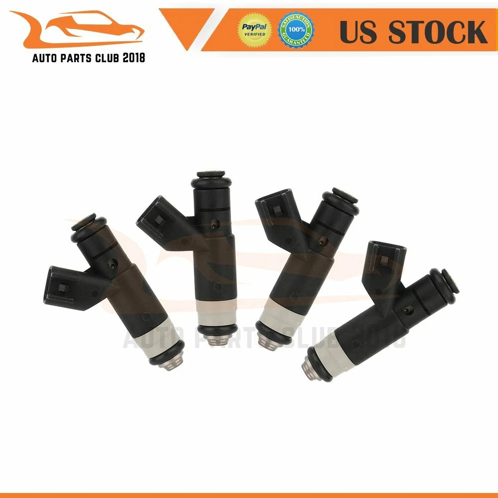 Set of 4 Fuel Injectors for Chrysler Sebring, PT Cruiser, Dodge Neon, Stratus, Caravan (1995–2010)