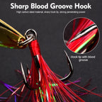 9PCS Metal Willow Leaf Fishing Lures Sinking Bait for Freshwater Bass
