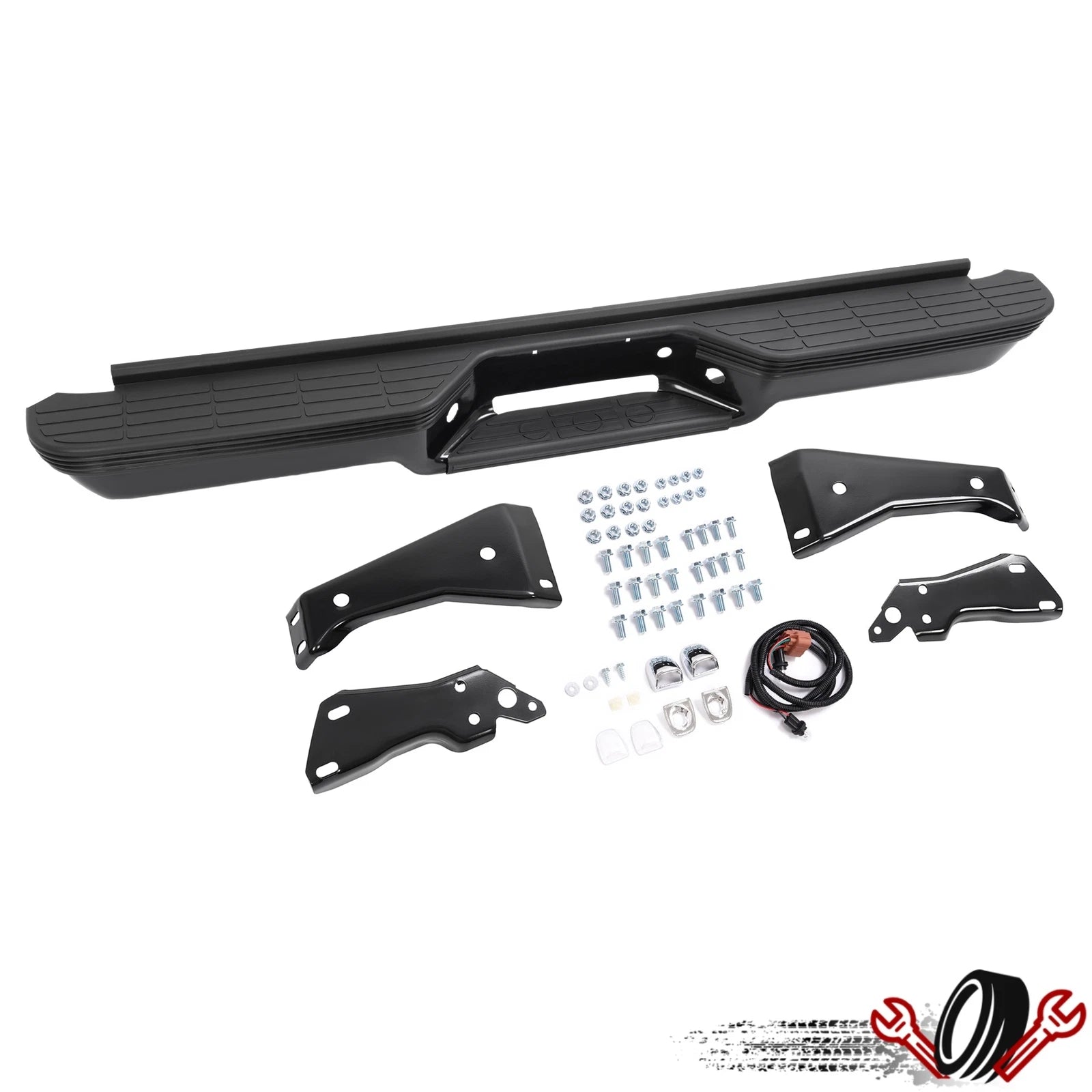 Black Rear Bumper for Chevrolet C1500 C2500 K1500 K2500 (1988–2000)