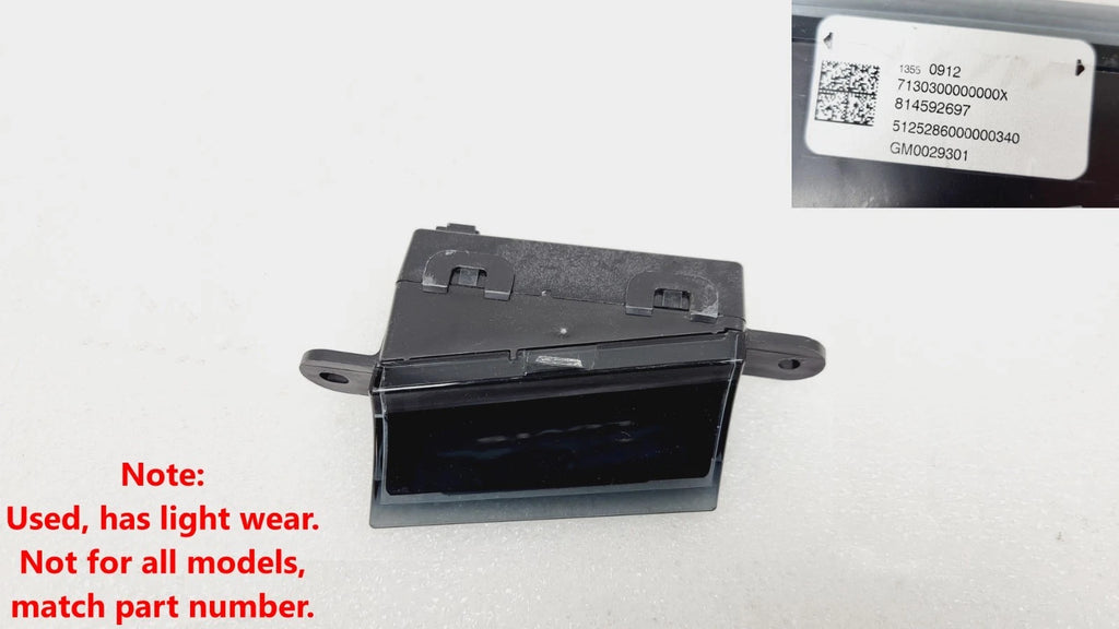 Dashboard Collision Alert Display Monitor for Chevy Equinox EV (2024–2026) 13550912