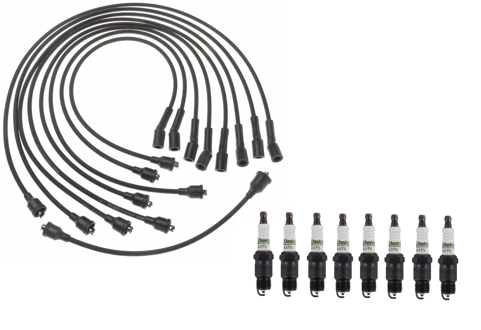 Ignition Wire Set & 8 ACDelco Spark Plugs for Chevy GMC
