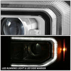 Left Headlight for GMC Sierra 1500 Limited (2016–2019) OE Style Black Amber