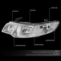 Set of 2 Chrome Housing Clear Lens Headlights for Kia Forte (2010–2013)