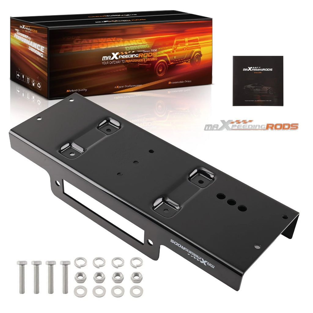 Winch Mount Plate for SUV Truck ATV UTV Trailer (10x4.5 Steel Kit)