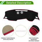 Dashboard Cover Mat for Audi Q3 (2019–2022) Sun Protector Black Red