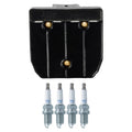 Set of 4 Bosch Ignition Coils & NGK Laser Iridium Spark Plugs for Golf Jetta